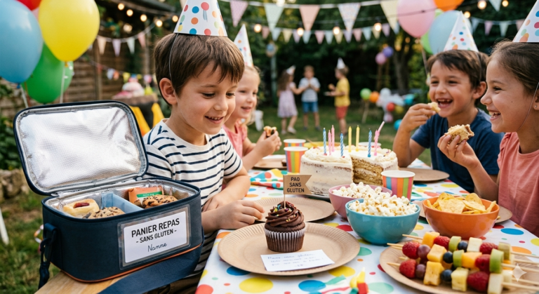 alimentation sans gluten des enfants à l'école et lors des anniversaires