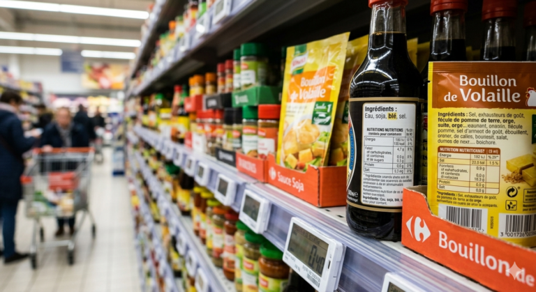 Image photoréaliste montrant l'organisation d'une cuisine partagée sans gluten pour éviter la contamination croisée dans un supermarché à Tunis, avec l'expertise Glucélia
